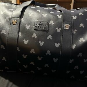 Disney Mickey Mouse Black and Gray Duffel Bag
